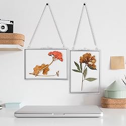 JUXYES Set of 2 Brass Wall Hanging Photo