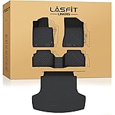 LASFIT Floor Mats & Cargo Mat for Hyundai Sonata 2020-2026 (Only Fit AWD & Gas) / Kia K5 2021-2025 (Only Fit AWD, Not for FWD) Custom Fit TPE All Weather Floor Liners Car Mats Accessoires
