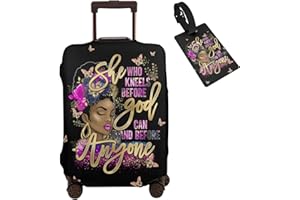 Tuizumy Travel Suitcase Protector Light skin african american Elastic Protective Washable Luggage Cover With Concealed Zipper Suitable For 18-32 Inch(L (for 25--28 inch luggage))