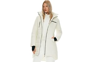 Orolay Women's Winter Down Jacket Long Quilted Puffer Coat Warm Hooded Slim Fit Outerwear