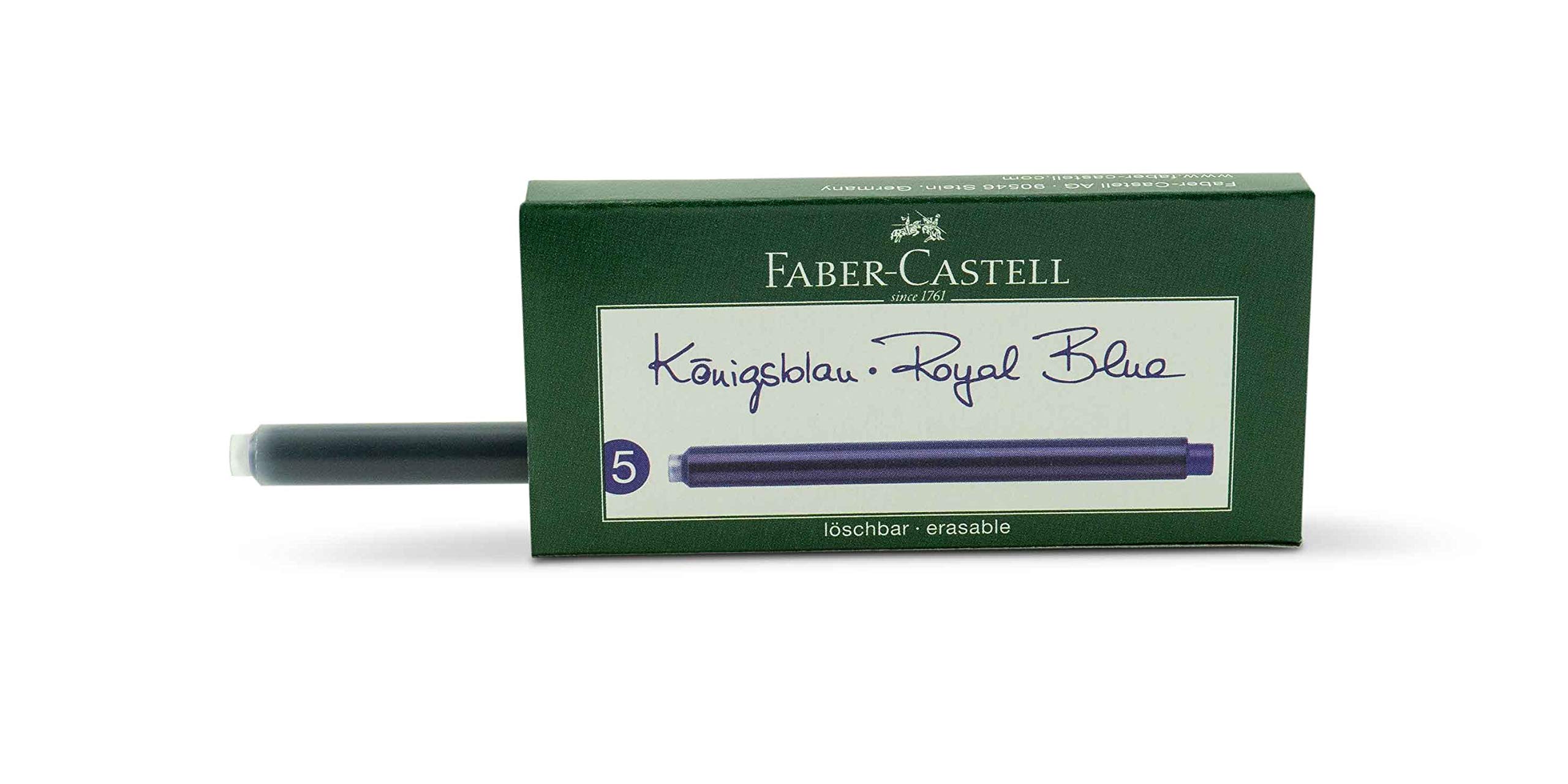 Faber-Castell 185506 Ink Cartridges Standard Large Capacity Standard cartridges, Pack of 5. Großraum Royal