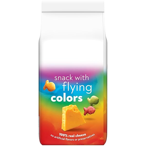 GOLDFISH COLORS CHEDDAR CHEESE CRACKERS, BAKED SNACK CRACKERS, 6.6 OZ BAG