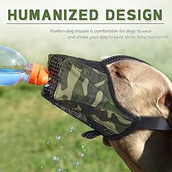 Pawfun Dog Muzzle, Soft Mesh No Barking Pet Muzzles