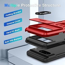 CASEJEEN for Google Pixel 8 Case 5G with 2 Tempered