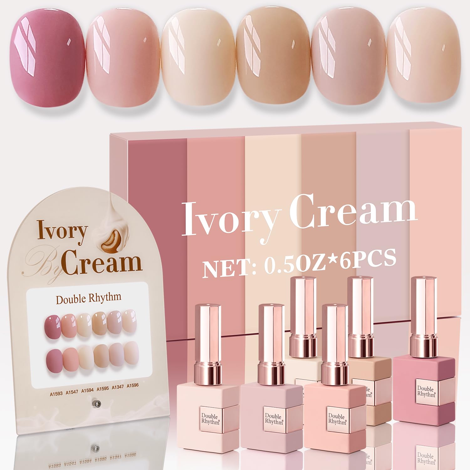 Double Rhythm 6 Pcs 15 ML Gel Polish Set Same Color