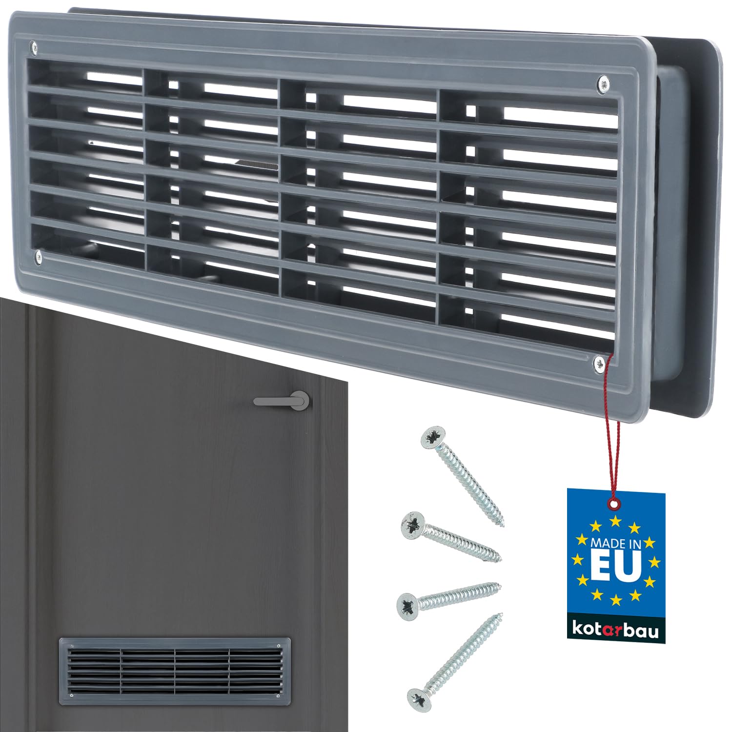 KOTARBAU 05907465901116 Ventilation Grille, Popiel, 13,5 x 46 cm