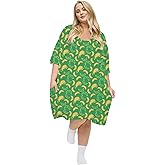 KFUBUO Plus Size Nightgowns for Women V-Neck Sleep Tshirts Dress Pjs Lounge Short Sleeves Sleepwear With Pocket Fit S-5XL