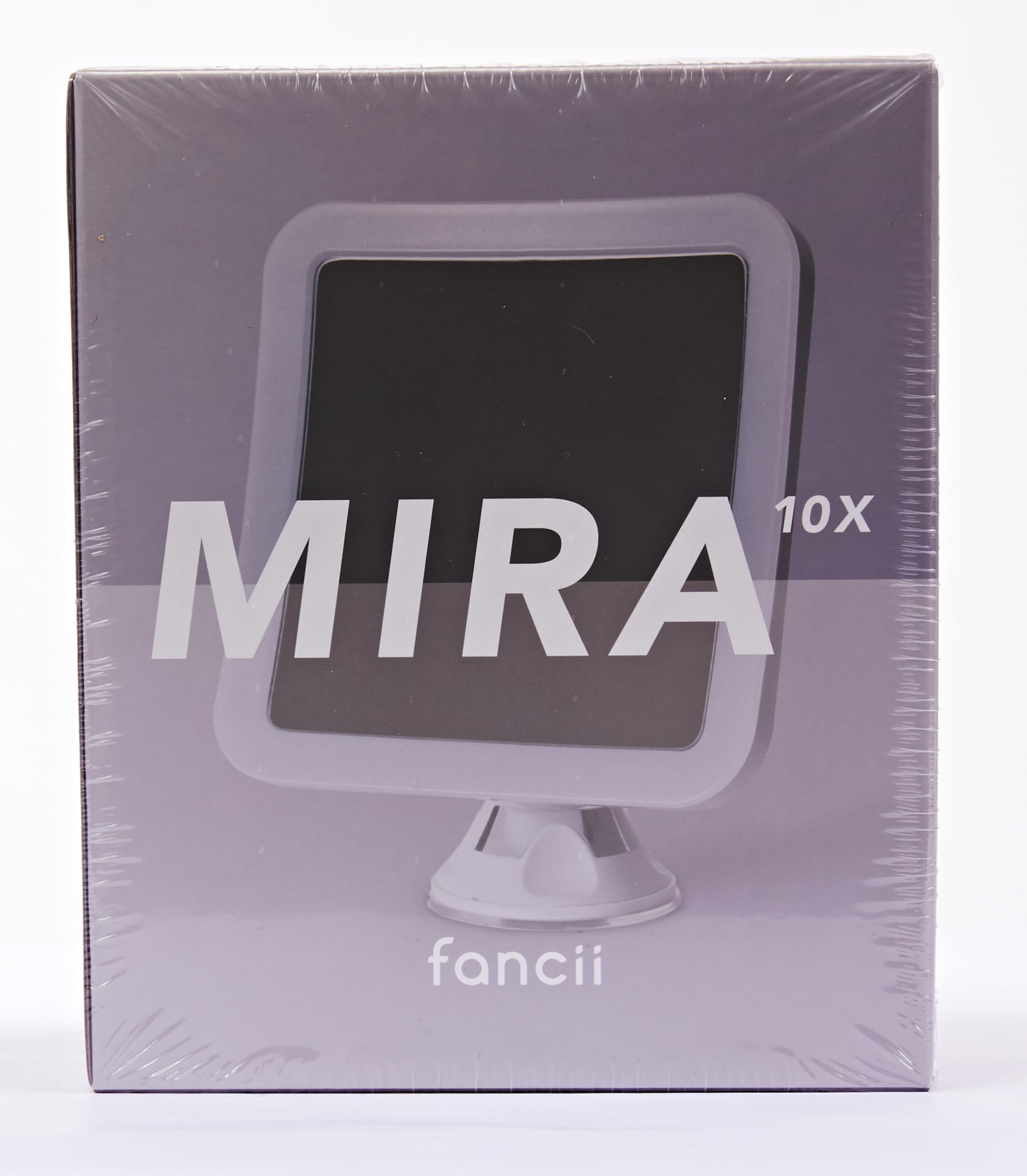 Fancii 10X Magnifying Lighted Makeup Mirror - Daylight LED Vanity Mirror - Compact, Cordless, Locking Suction, 6.5