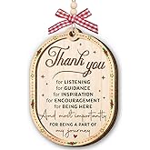 Thank You Ornament 2025, Thank You Gift for Women, Wooden Ornaments for Hanging Christmas Decor, Appreciation Gift for Teacher, Coworker, Employee, Boss, Friend