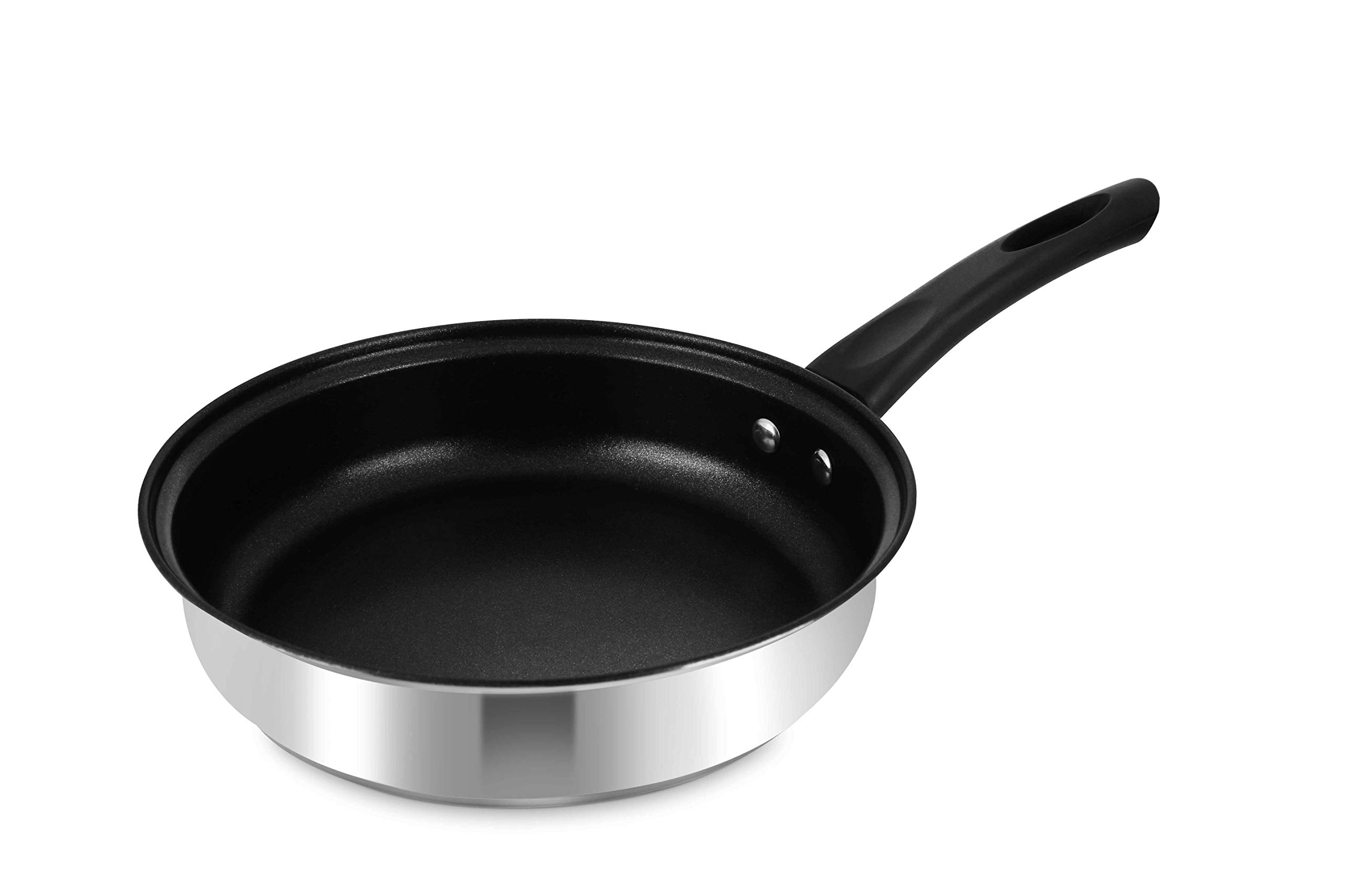 Penguin Home® Non-Stick Saute Pan with Lid, Stainless Steel Mirror Finish, 24cm, 2.3L, 3260