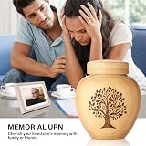 HOOMTREE Small Keepsake Urns Bamboo Set of 4 Tree of Life Engraved view 5