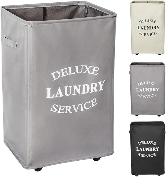 WOWLIVE 90L Rolling Laundry Hamper on Wheels Laundry Hamper for Laundry
