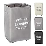 WOWLIVE Large Rolling Laundry Hamper Basket Wheels
