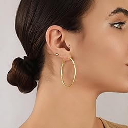 Large Gold Hoop Earrings for Women Big Gold Hoop