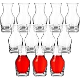 Ptwola 12 Pack Single Serving Small Wine Carafe Glass, 6.5 Oz Mini Portion Individual Pours Wine Decanter for Tasting Champagne Juice Refill Dinner Parties Bars Restaurants Home