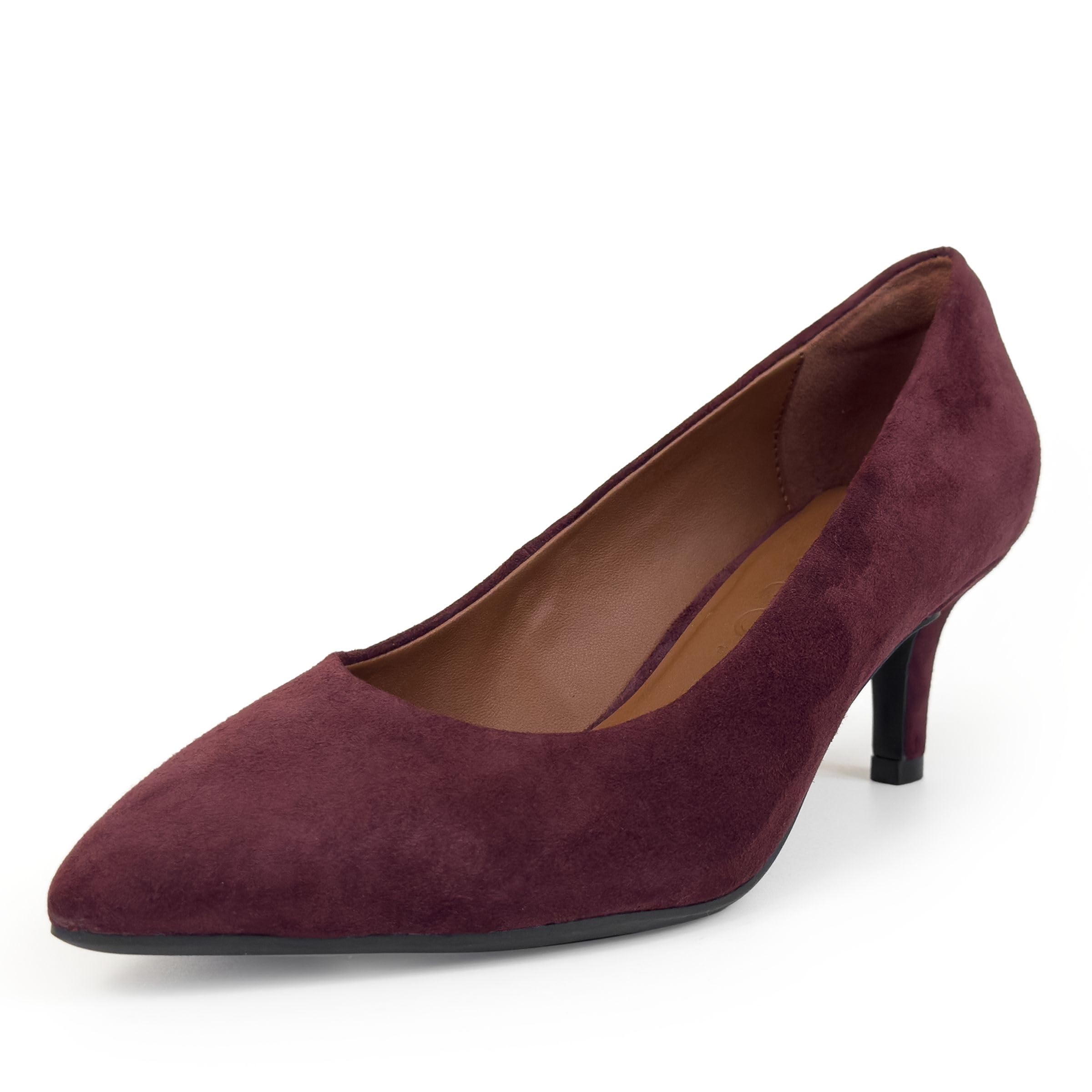 Aerosoles Women’s Elil Kitten Heel Pump, Fig Suede, 10.5W