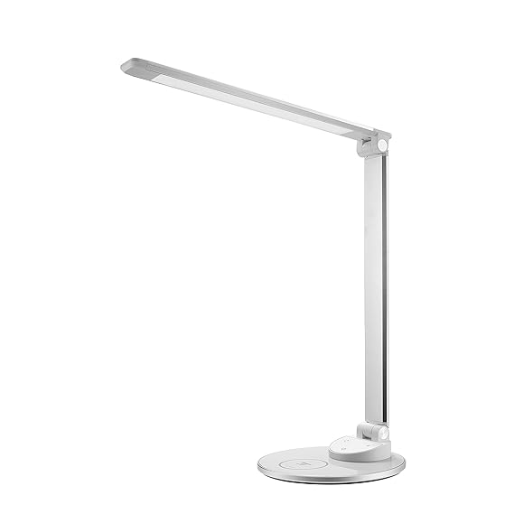 LED Schreibtischlampe mit kabelloser Ladestation TaoTronics HyperAir-Technologie 7.5W Schnellladegerät kompatibel mit iPhone 