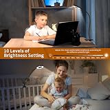 iZELL LED Desk Lamp with USB Adapter 3 Color Modes 10 Brightness 40cm Arm view 3
