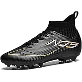 NINIKUA Mens Soccer Cleats Outdoor Professional Training Turf Football Boots Lightweight Breathable Youth Boys Athletic Training Sneakers for AG/FG