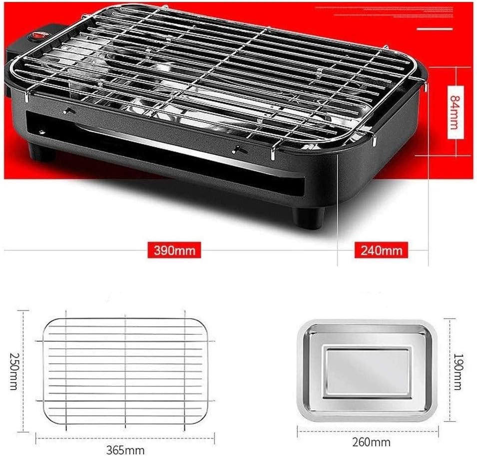 review ZQY Smokeless Teppanyaki Electric Grill Grill with Double-Sided Nonstick Grill Plate 8-Person Multifunctional Grill