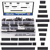 Glarks 240Pcs 2.54mm Straight Single Row PCB Board Female Pin Header Socket Connector Strip Assortment Kit for Arduino Protot