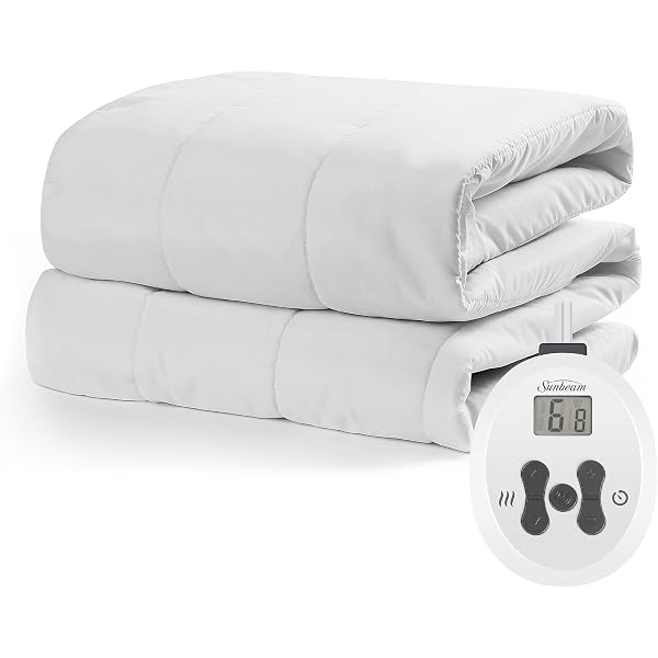 Amazon.com: Sunbeam Restful Quilted Water Resistant Heated Mattress Pad -  Twin : Home u0026 Kitchen