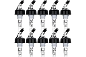 Automatic Measured Bottle Pourer - Pack of 10, 1 oz (30 mL) Quick Shot Spirit Measure Pourer Drinks Wine Cocktail Dispenser H