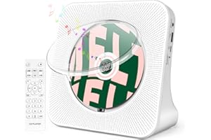 Portable CD Player for Home, ROADOM CD Players with Speakers, CD Player for Kids, Combo with Bluetooth/FM Radio/Stereo Sound/Remote Control/USB Drive/AUX/Timer/Repeat.