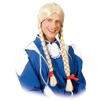 Net Toys Men Wig With Braids Man Periwig Long Hair Wiglet Gents