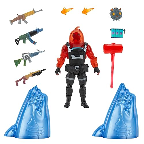 Jazwares FORTNITE Solo Mode 4-inch Sludge Figure & Shark Upgrade Set ...
