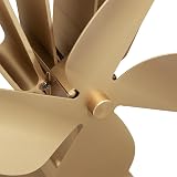 Relaxdays Stove Fan Heat Powered 4 Blades Bronze Aluminium Low Noise Fireplace view 7
