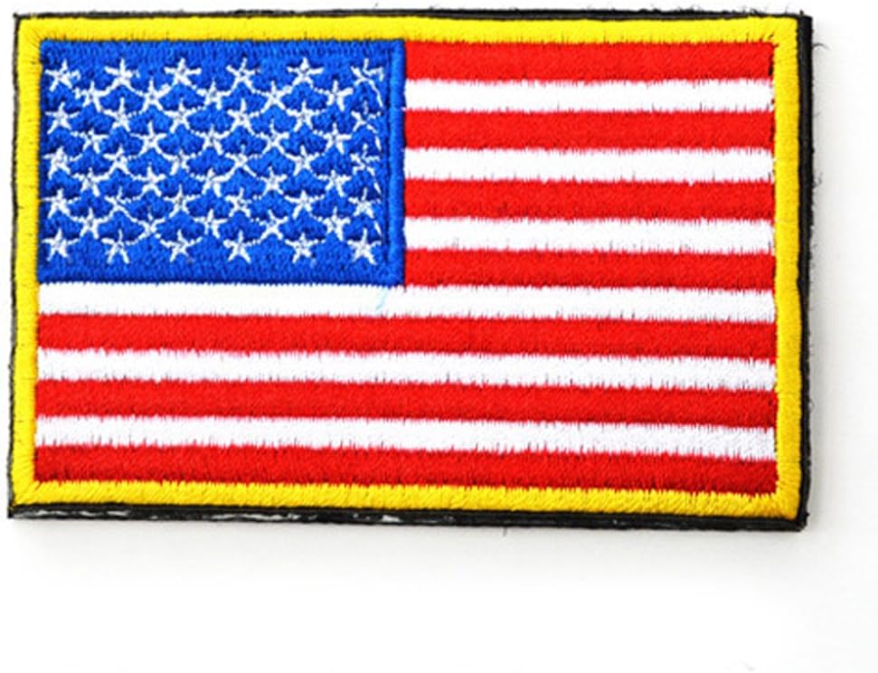 ShowPlus America USA US Flag Patch Military Embroidered Tactical Patch Morale Shoulder Applique