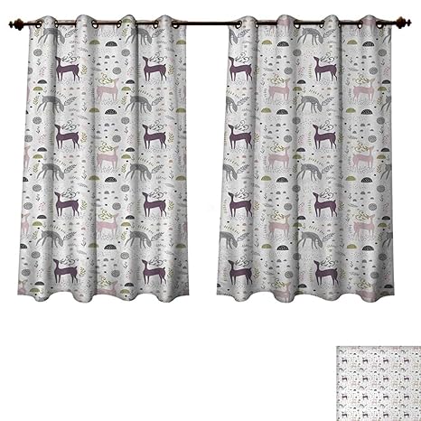 Amazon Com Anzhouqux Forest Blackout Curtains Panels For Bedroom
