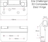 ERA Challenger 3D White Door Hinge BS EN 1670 240h Corrosion 90kg view 2