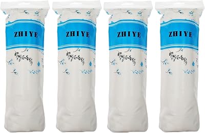 ZHIYE Cotton Pads 400pcs Non-Fleecing Double Sided Makeup Remover Pads