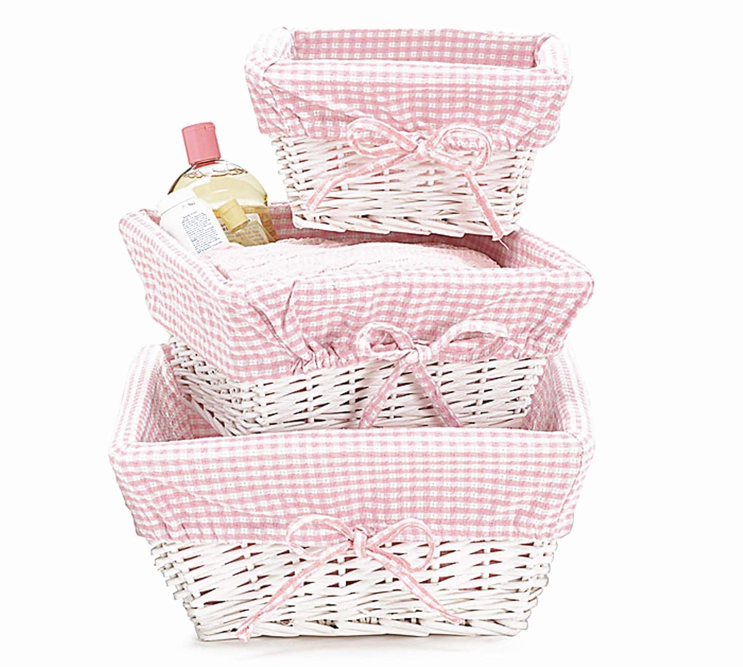 white wicker baby baskets