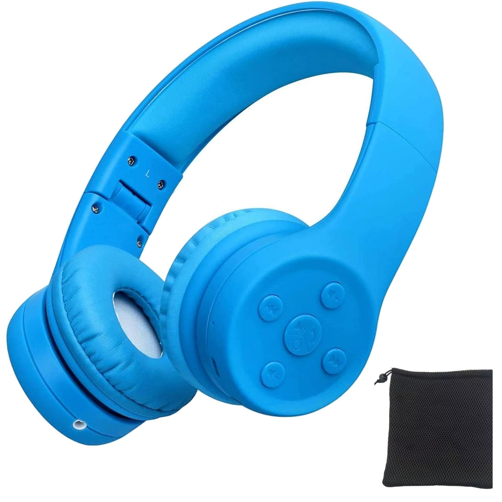 YUSONIC Kids Wireless Headphones, kid Headphone bluetooth, foldable with Built-in Mic, Headphones for Kids toddler teenger adult Cell Phones TV Tablet School network Office uses (Blue)