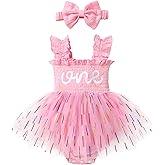 CBHAIBLYD Baby Girl Sleeveless 1st Birthday Romper Dress Cake Smash Bodysuit One Year Old Strawberry Outfit with Headband