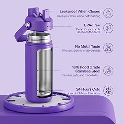 Insulated Water Bottle with Straw - Encool