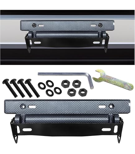 Universal Front Bumper License Plate Mount Relocator Frame Bracket Holder Bar Aluminum I.800479419