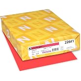 Neenah Astrobrights Color Paper, 8.5&rdquo;x11&rdquo;, 89gsm, Rocket Red, 500 Sheets (22641), 24lb Colored Paper