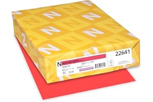 Neenah Astrobrights® Bright Color Paper, Letter Size Paper, 24 Lb, FSC Certified, Rocket Red, Ream Of 500 Sheets