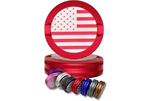 GAMEMEN America Snus Can | Knurling Metal Can for ZYN | Knurl Aluminum Holder for Pill | Smell Proof Container | Snus Container Cans | Nicotine Pouch Box | USA Gift (Red)