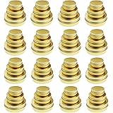 Golden Round Aluminum Cans Screw Lid Metal Tins Jars Empty Slip Slide Containers 48 Pieces 2oz 1oz 0.5oz Mixed Sizes