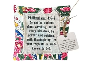 MZIILYRN Handmade Pocket Prayer Quilt with Wooden Cross Inside, Colorful Sewn Quilts for Spiritual Comfort, Christian Gift for Family, Friends, and Yourself (N)