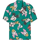 Disney Mens Mickey and Friends Button Down Shirt
