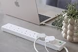 PRO ELEC PELB1703 6 Gang Extension Lead with Surge Protection 5m White UK view 9