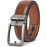 BOSTANTEN Belt Men Leather Reversible Belts for Men 1 3/8" for Casual Golf Dress Pants, Two-in-One Belt Gift
