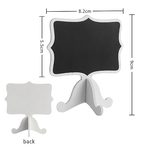 Thrseely 20 Pack Acrylic Mini Chalkboard Signs – 3.9x2.8 Inch L-Shaped Tabletop Signs For Food, Pricing, Events