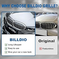 BILLDIO G20 Grill - Chrome Kidney Grille Compatible